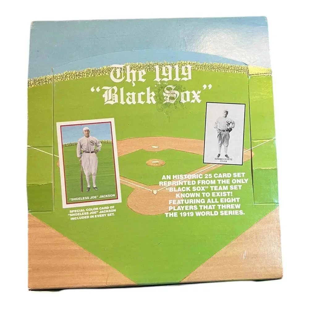 The 1919 Black Sox Unique Team Reprint Display Box complete 48 Packs & Topper